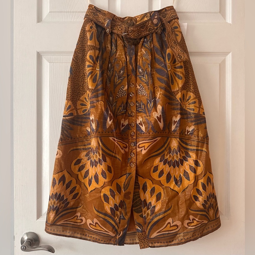 FARM Rio
Metallic Mixed Print Cotton Blend Skirt - Picture 6 of 8